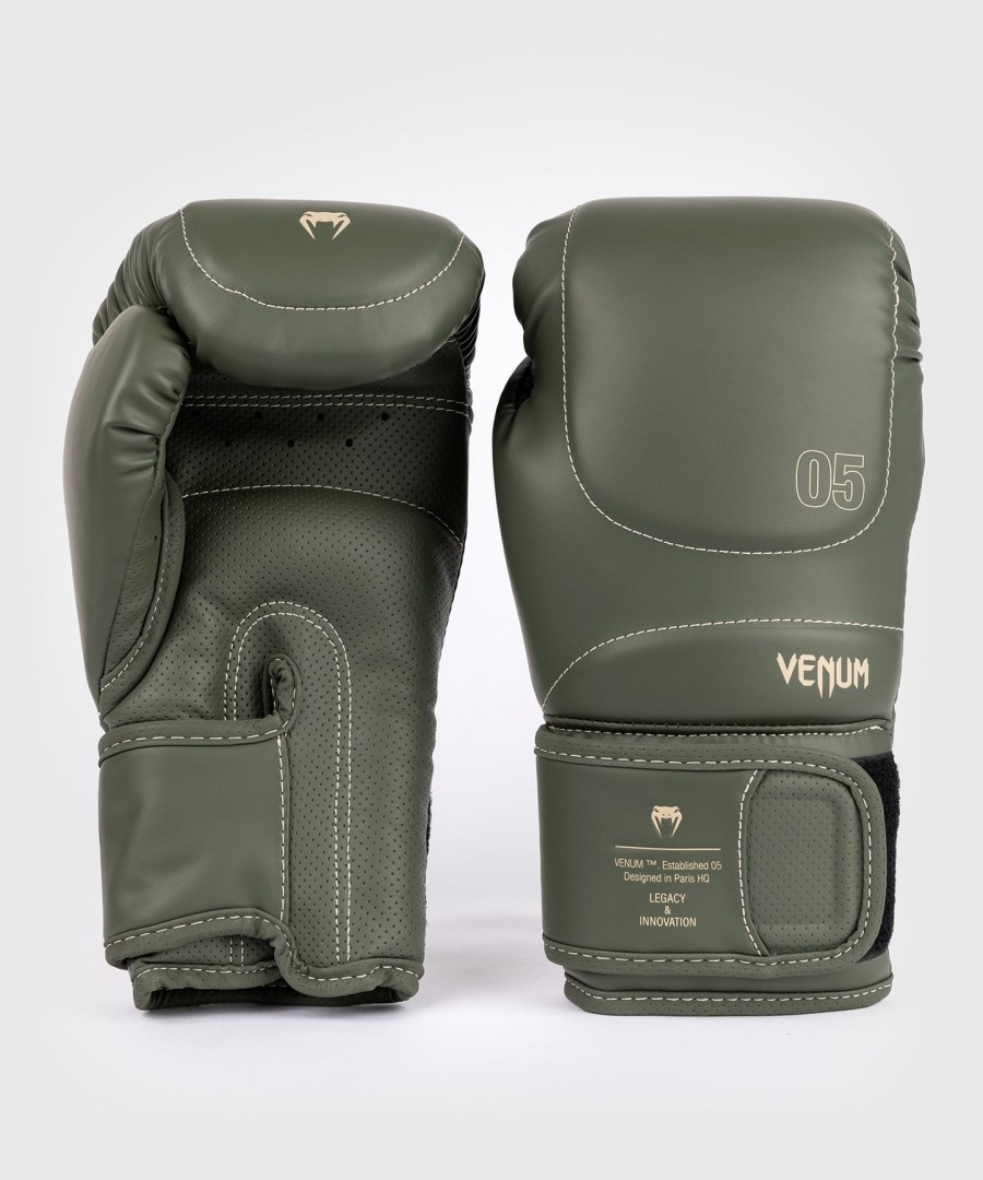 venum impact evo boxing gloves - military green