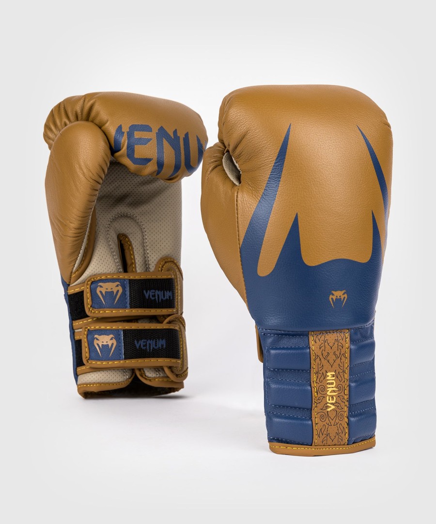 venum reverso boxing gloves - camel royal blue
