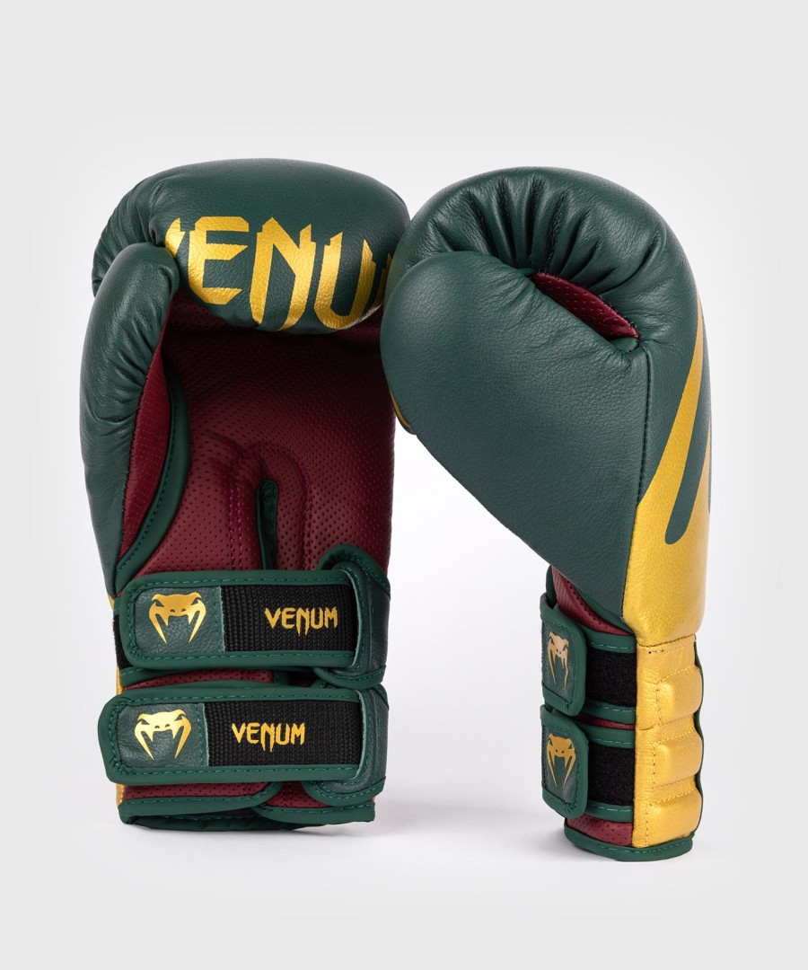 venum reverso boxing gloves - emerald green gold
