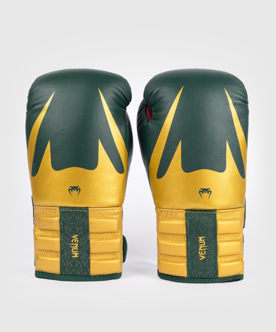 venum reverso boxing gloves - emerald green gold