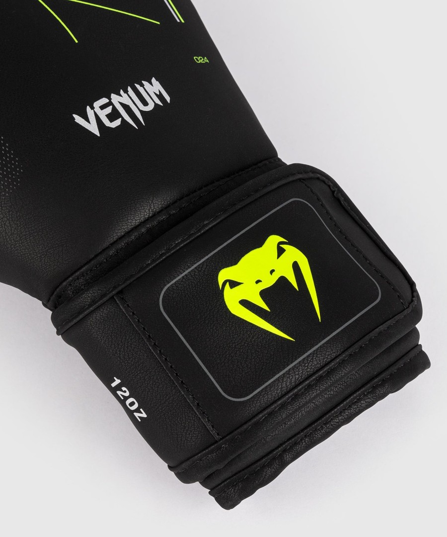 venum training camp 4.0 boxing gloves - blackneon green