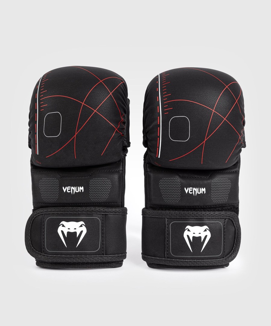 venum tactical xt sparring gloves - blackfire red