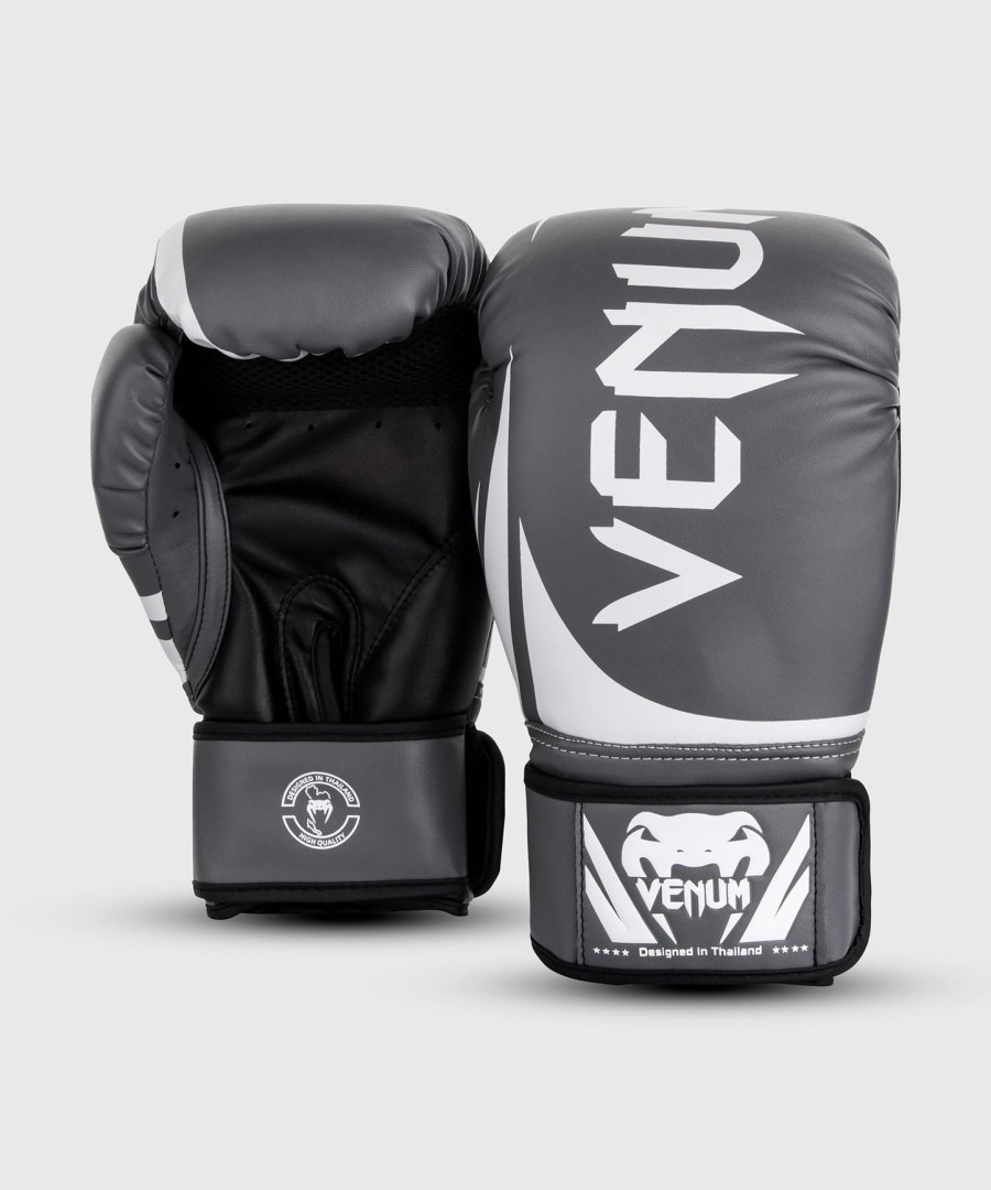 venum challenger 2.0 boxing gloves - greywhite-black