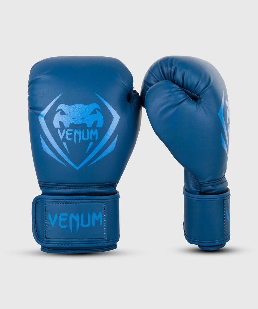 venum contender boxing gloves - navy blue