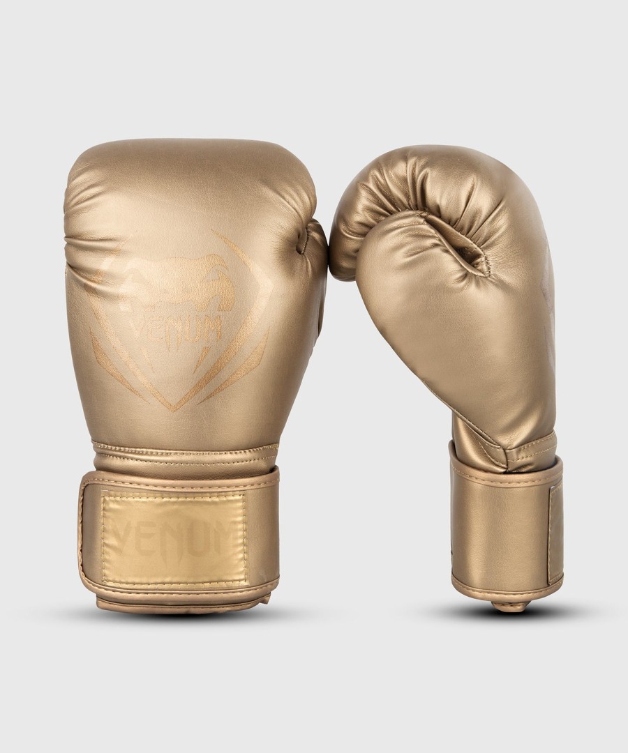 venum contender boxing gloves - goldgold
