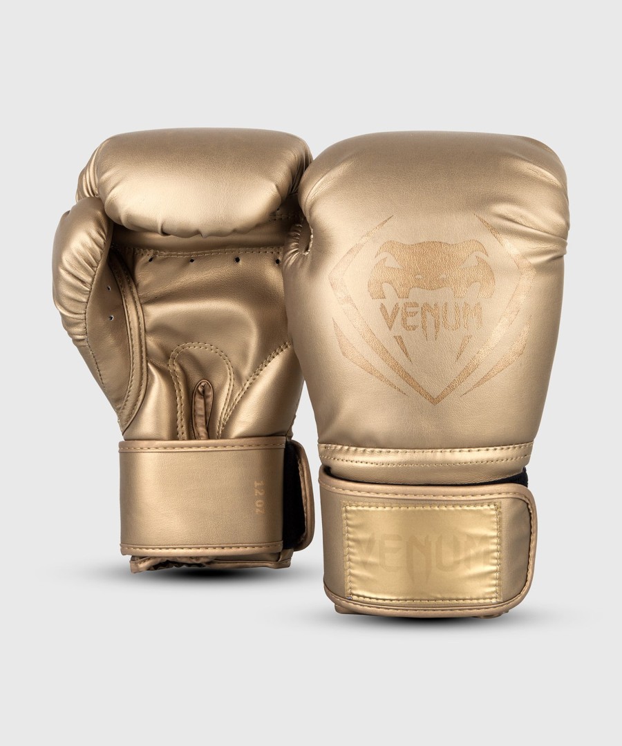 venum contender boxing gloves - goldgold