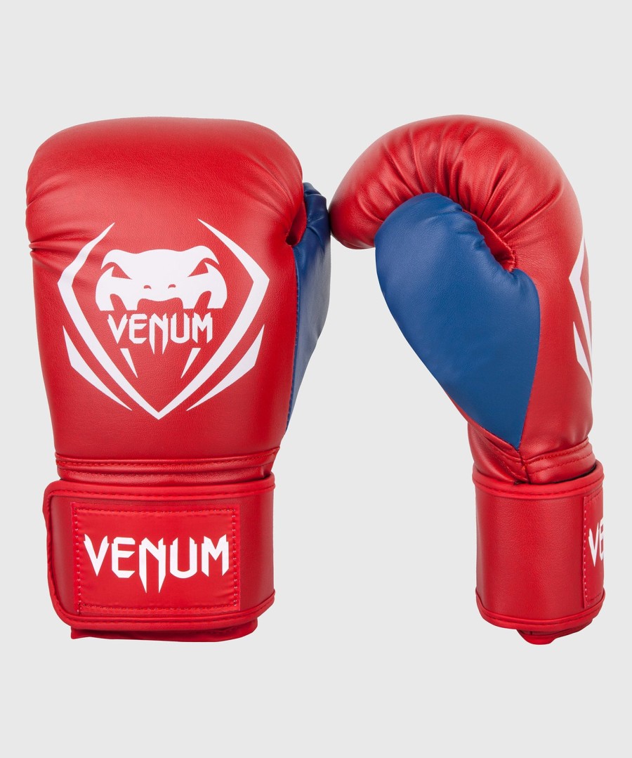 venum contender boxing gloves - redwhite-blue