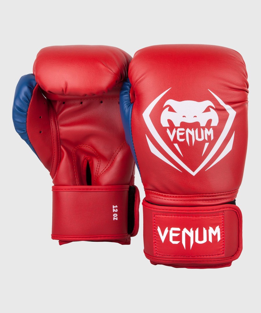 venum contender boxing gloves - redwhite-blue