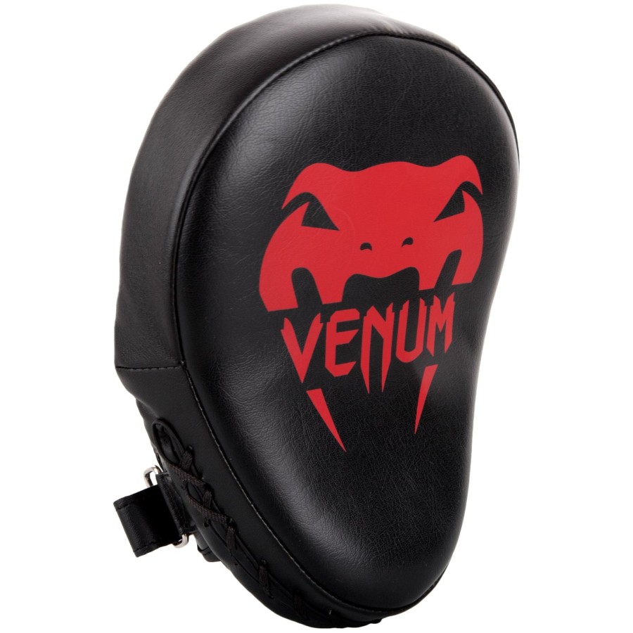venum light focus mitts - blackred pair
