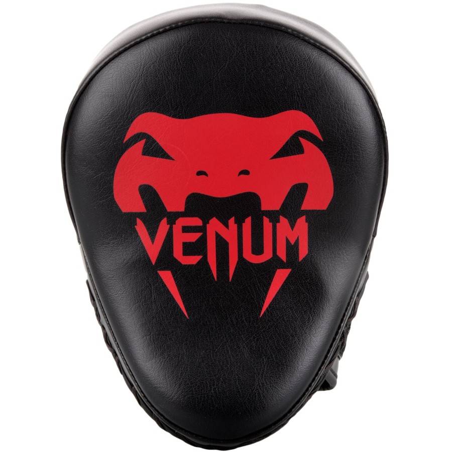 venum light focus mitts - blackred pair