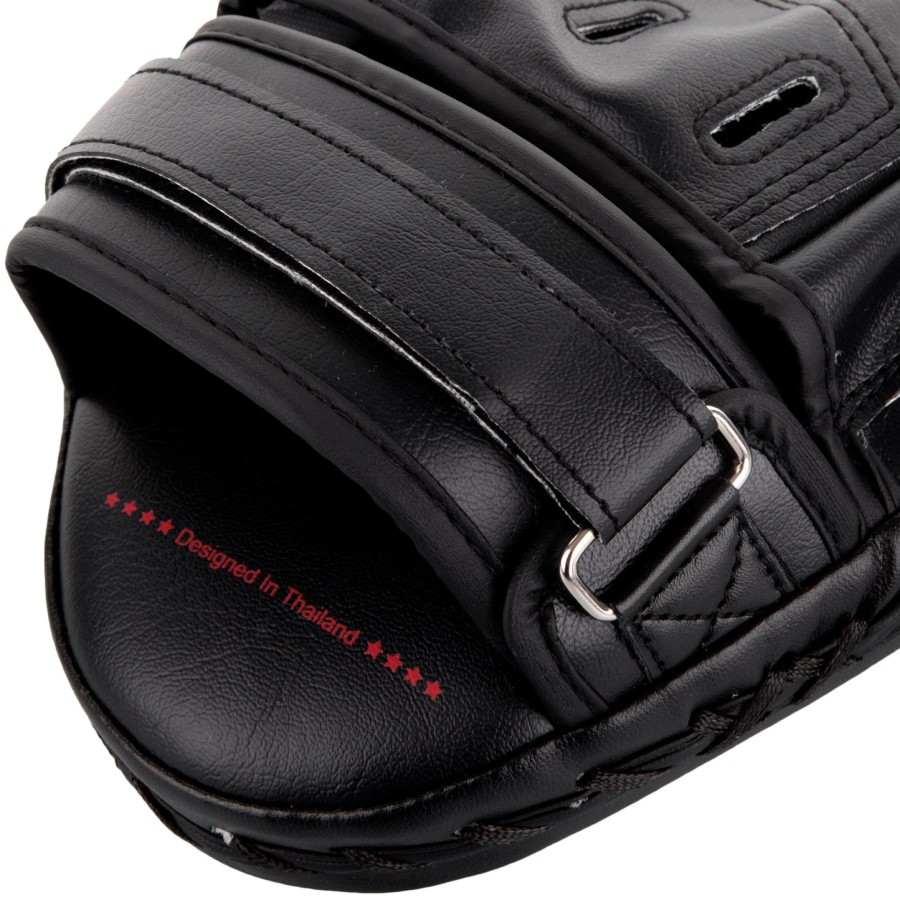 venum light focus mitts - blackred pair