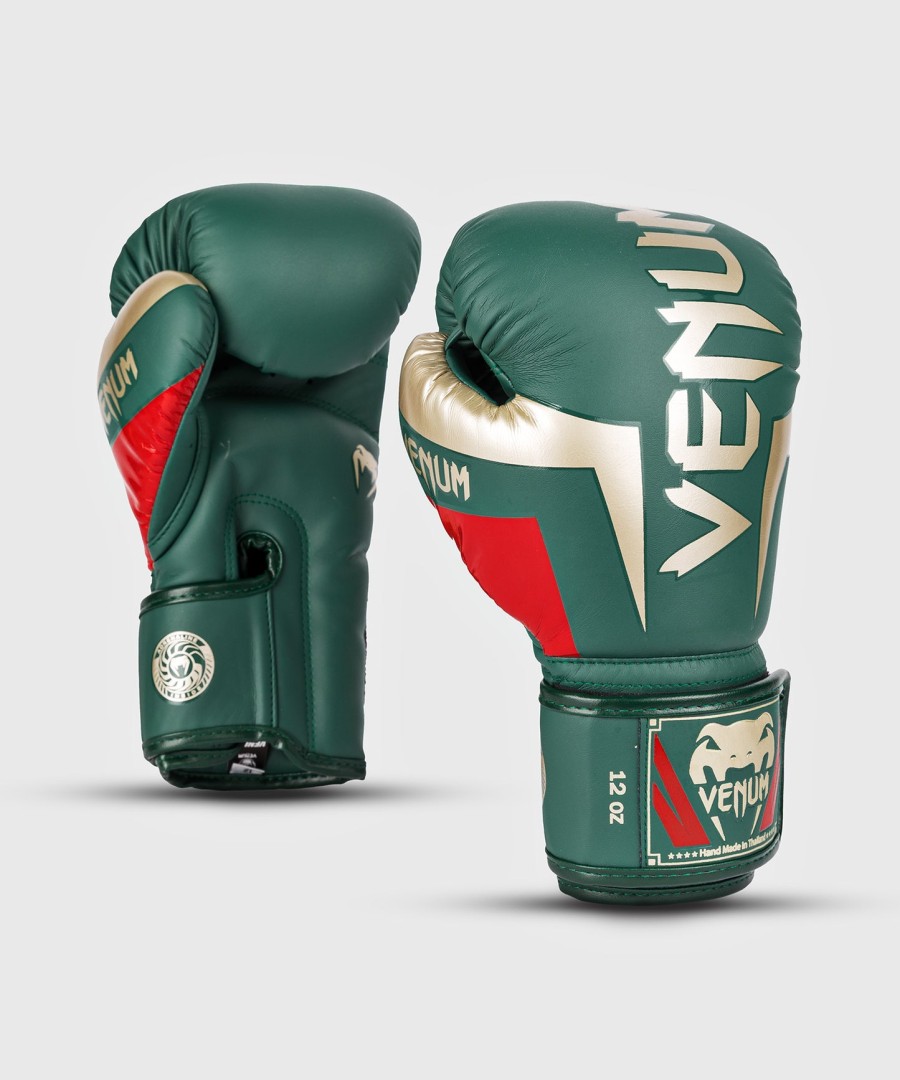 venum elite boxing gloves - green - special edition
