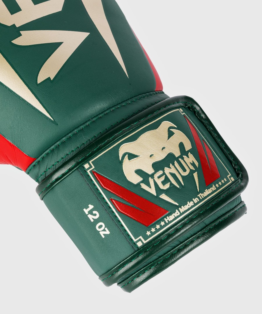 venum elite boxing gloves - green - special edition