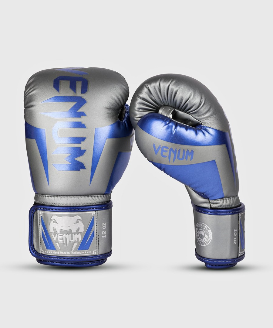 venum elite boxing gloves - grey - special edition
