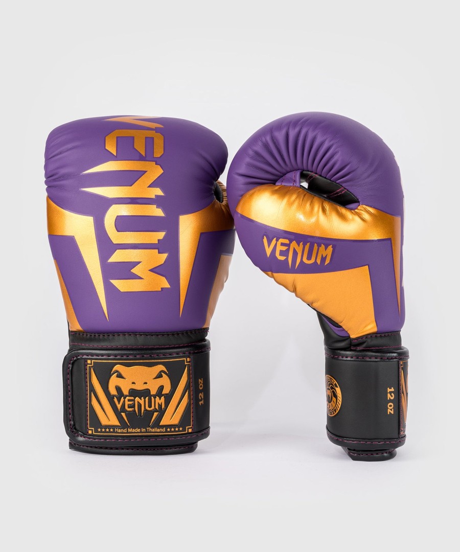 venum elite boxing gloves - dark purple - special edition