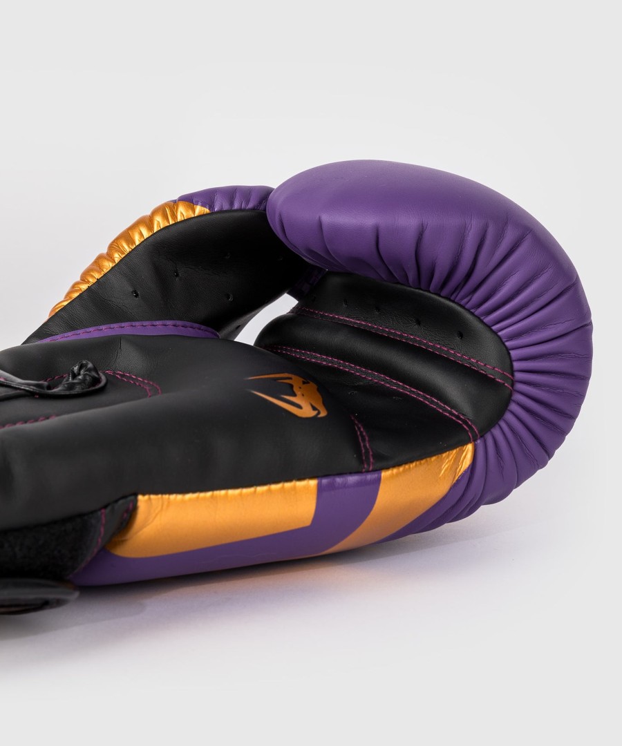 venum elite boxing gloves - dark purple - special edition