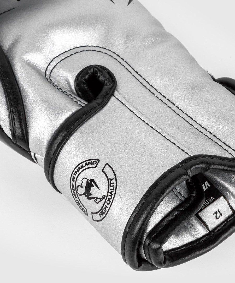 venum elite boxing gloves - silverblack