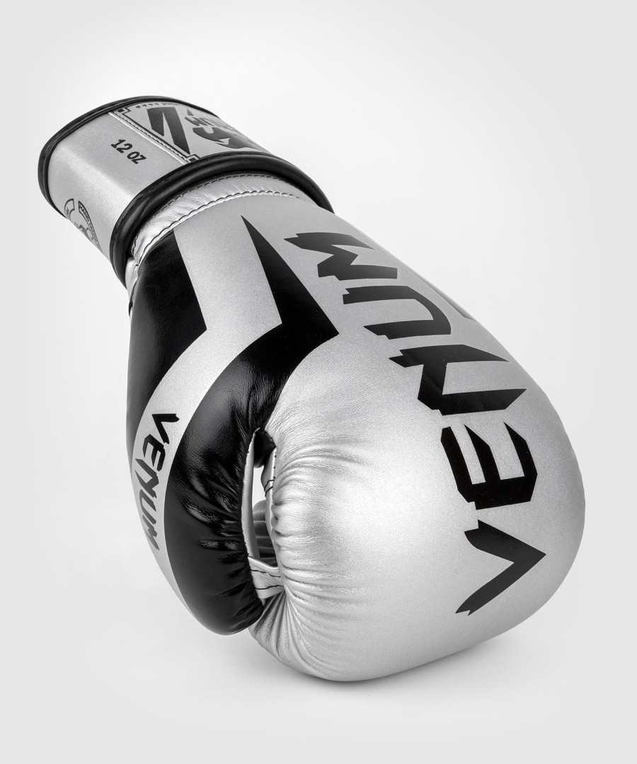 venum elite boxing gloves - silverblack