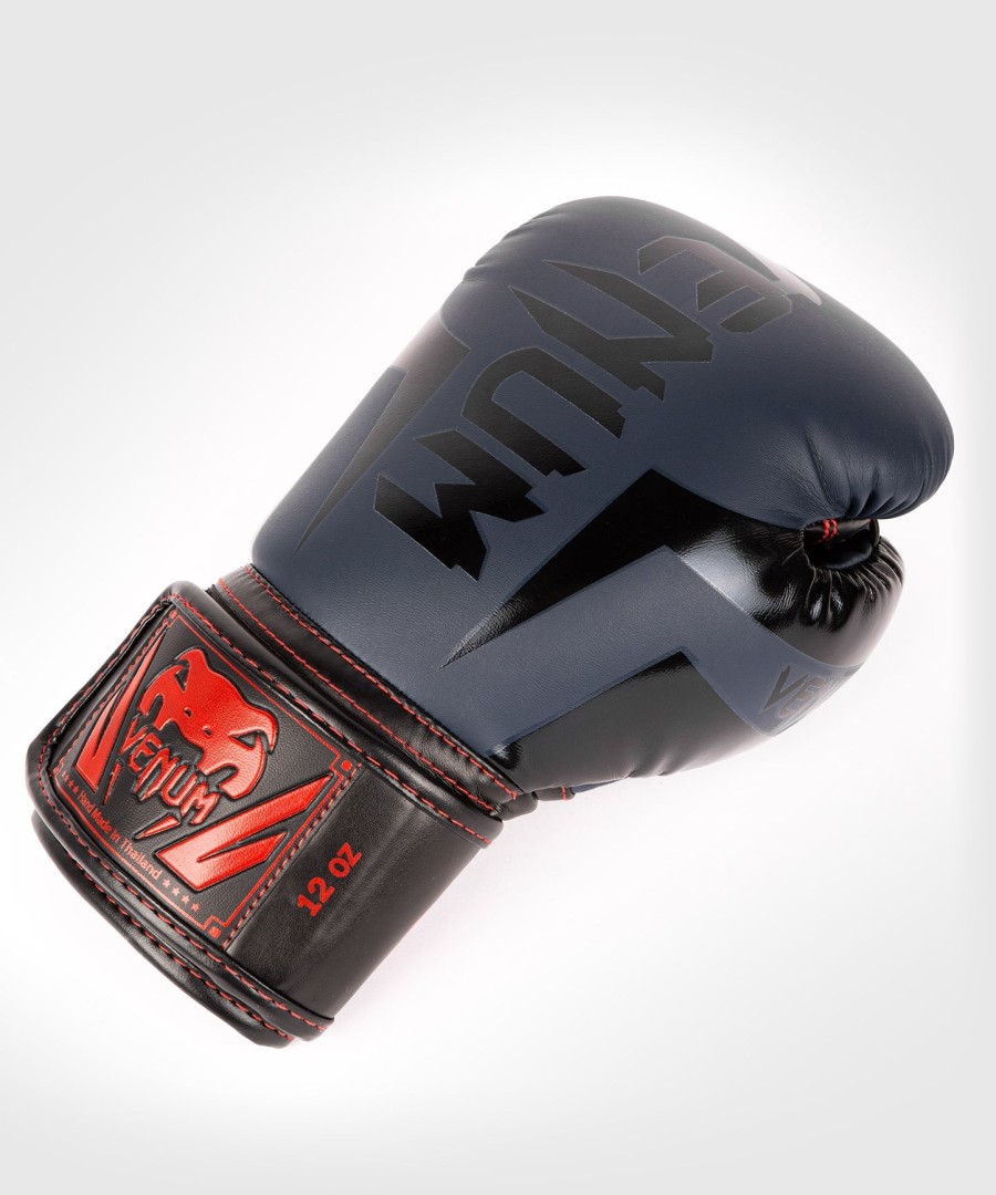 venum elite boxing gloves - navy blueblack-red