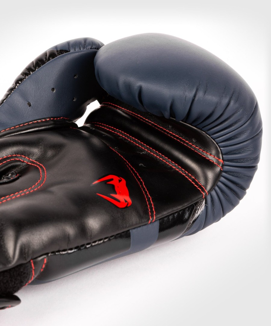 venum elite boxing gloves - navy blueblack-red