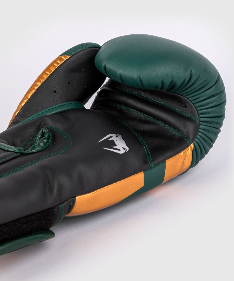 venum elite boxing gloves - greenbronzesilver