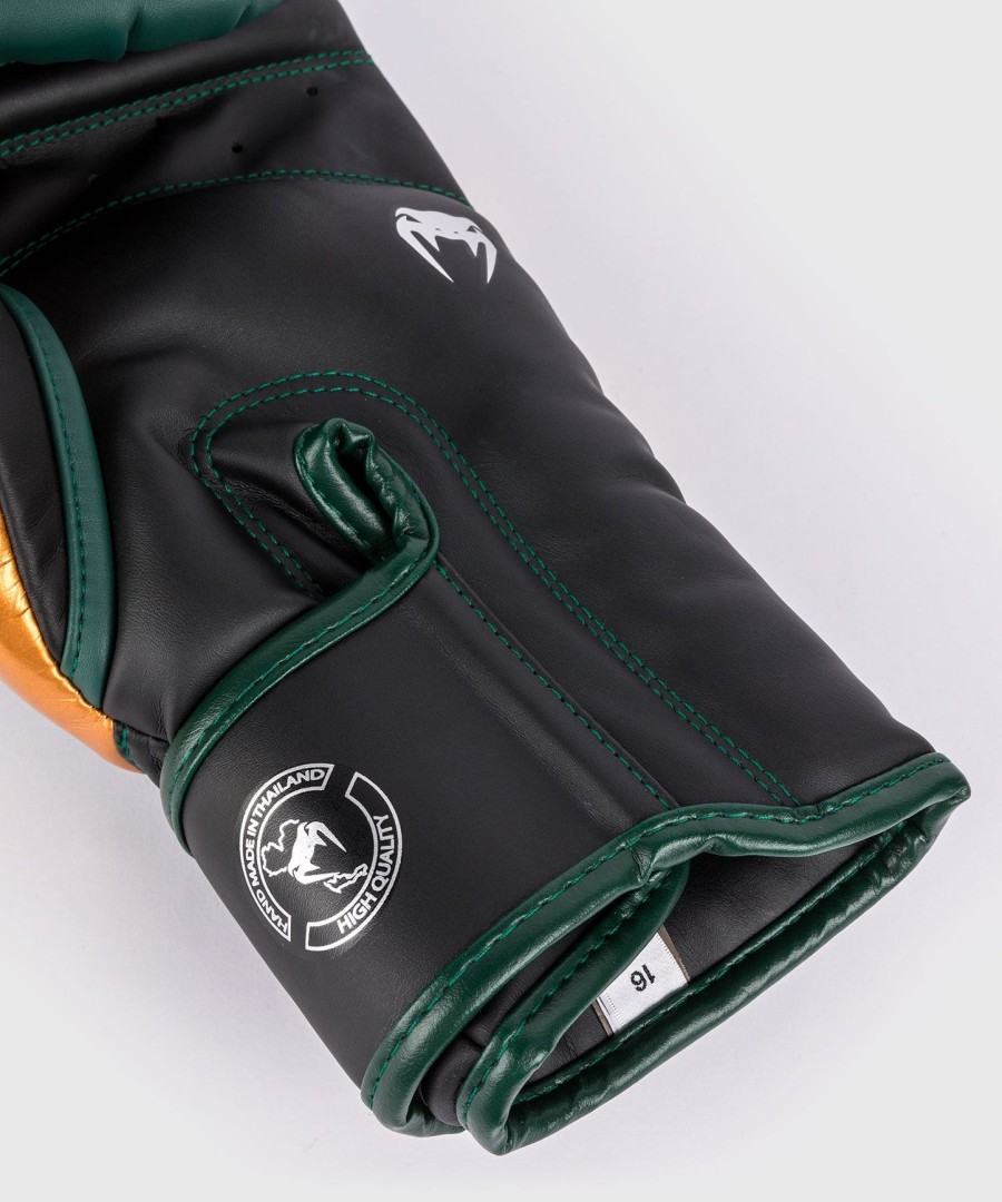 venum elite boxing gloves - greenbronzesilver