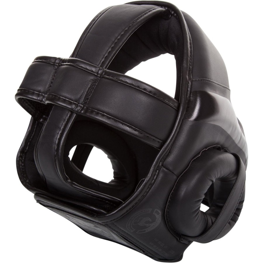 venum elite headgear - black