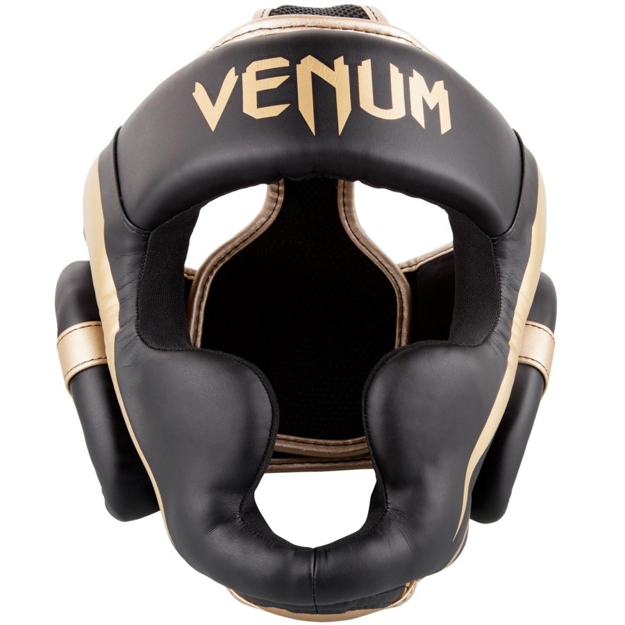 venum elite headgear - blackgold
