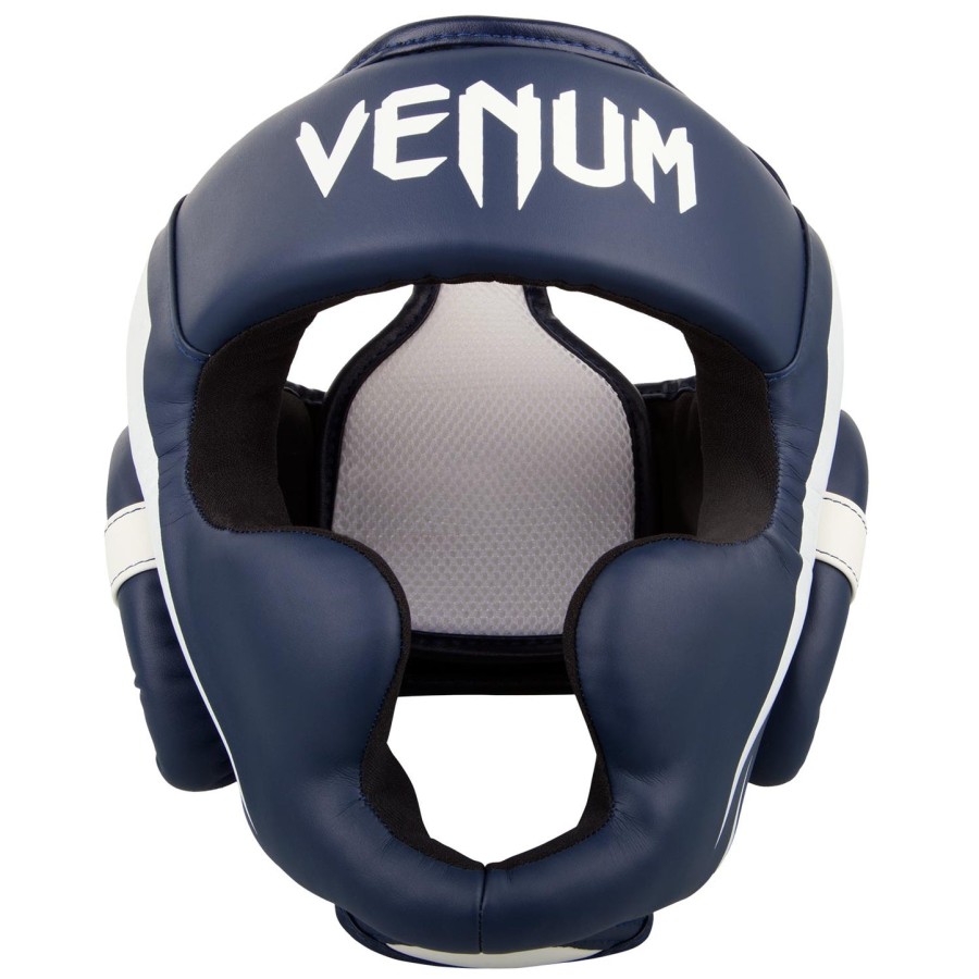 venum elite headgear - whitenavy blue