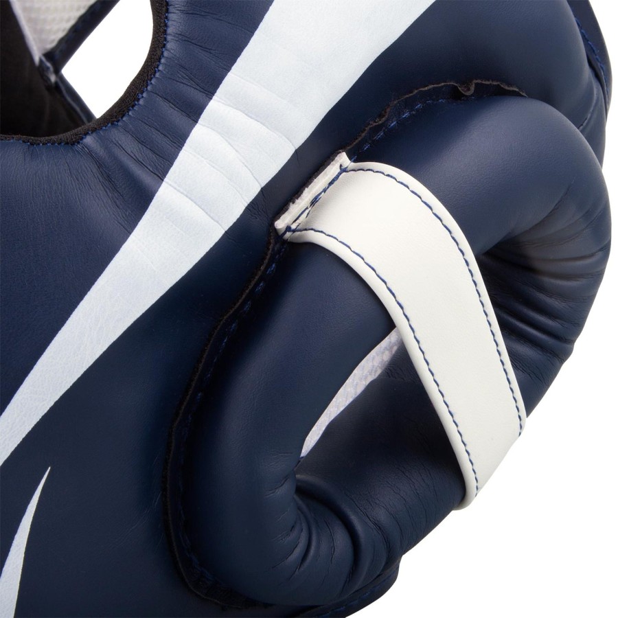 venum elite headgear - whitenavy blue