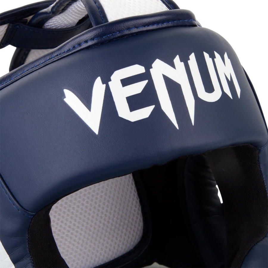 venum elite headgear - whitenavy blue