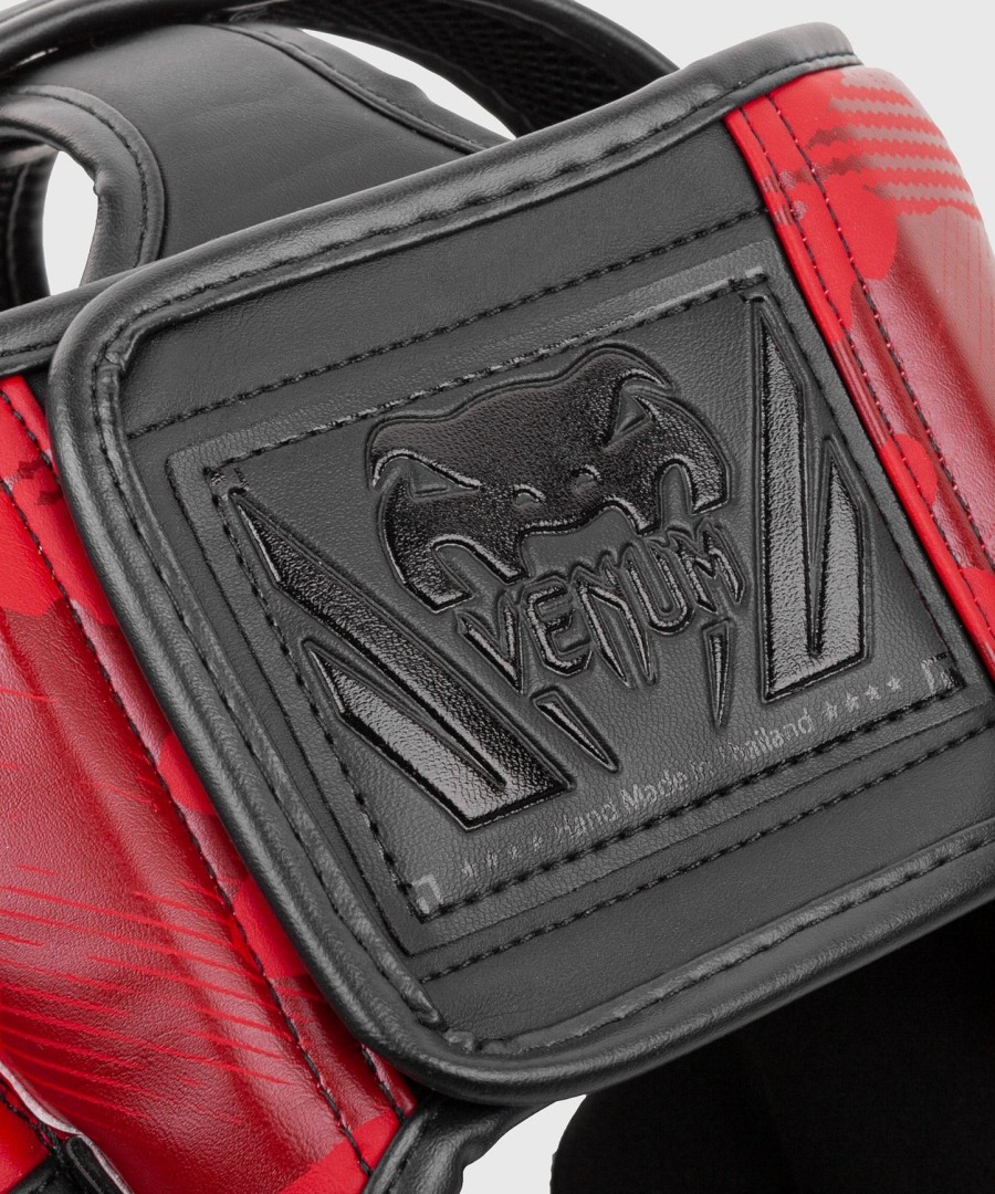 venum elite boxing headgear - red camo