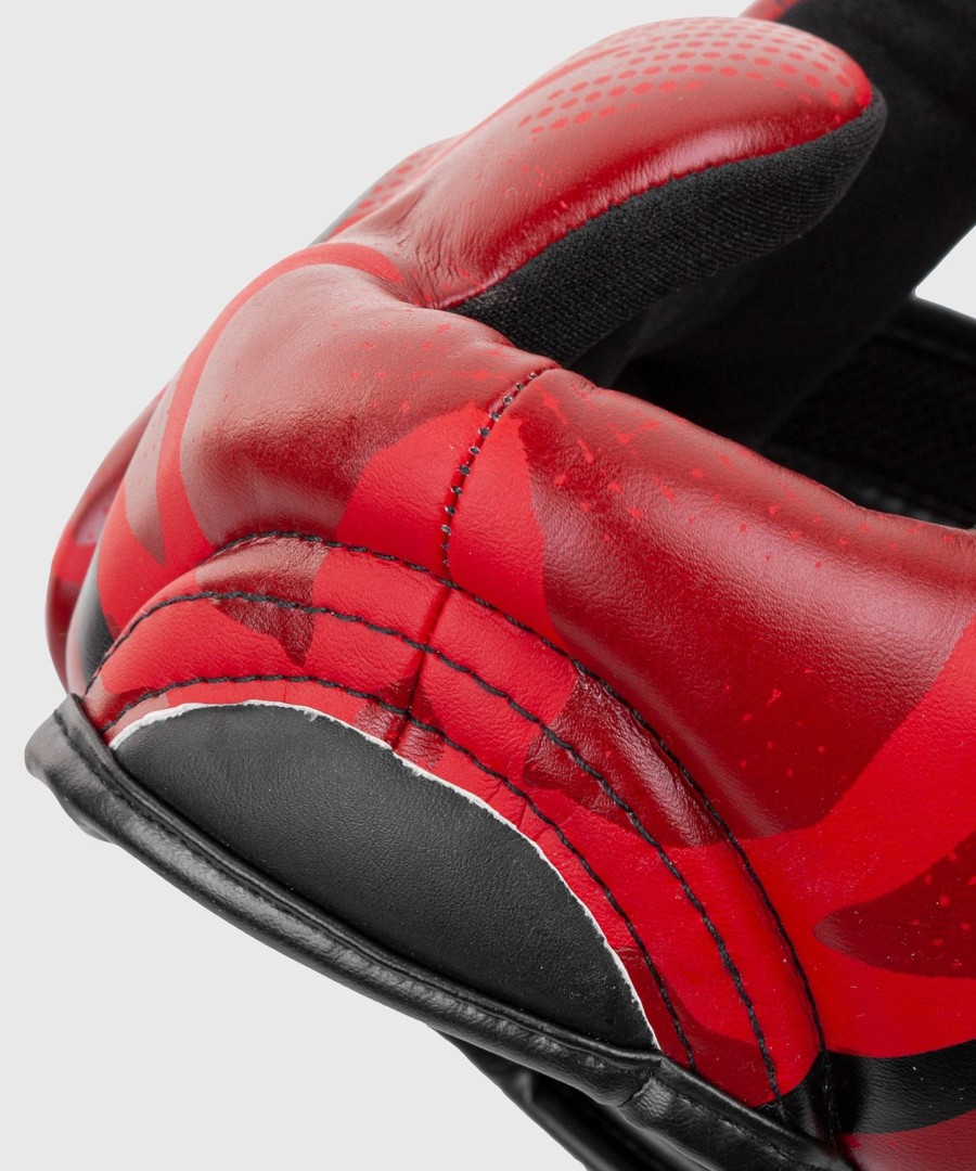 venum elite boxing headgear - red camo