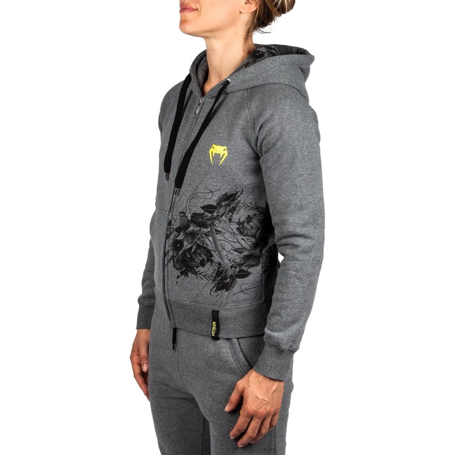 venum floral hoodie - heather grey - for women
