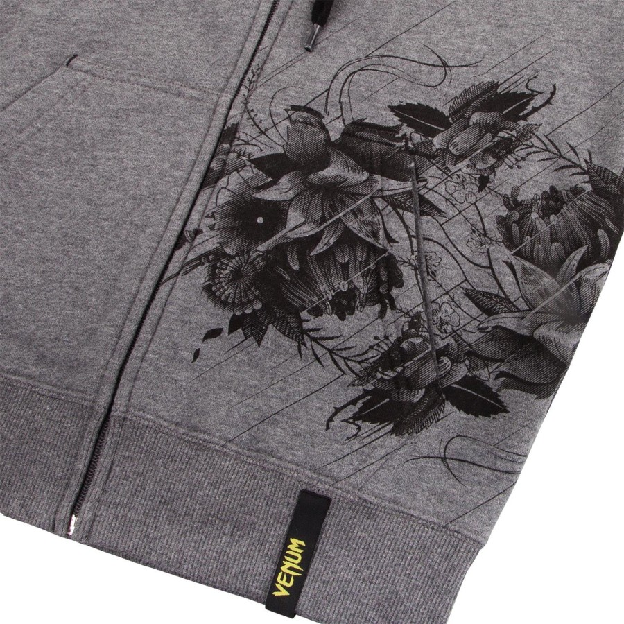 venum floral hoodie - heather grey - for women