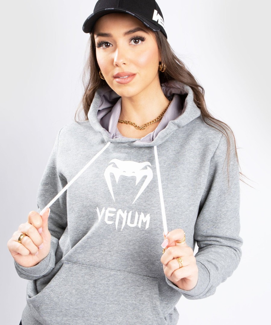 venum classic hoodie - for women - light heather grey