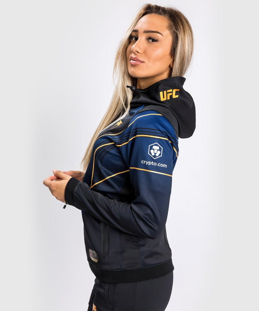 ufc authentic fight night 2.0 kit by venum women walkout hoodie - midnight edition - champion