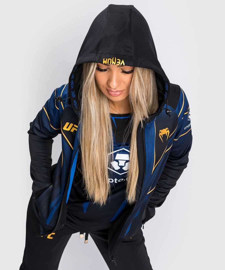 ufc authentic fight night 2.0 kit by venum women walkout hoodie - midnight edition - champion