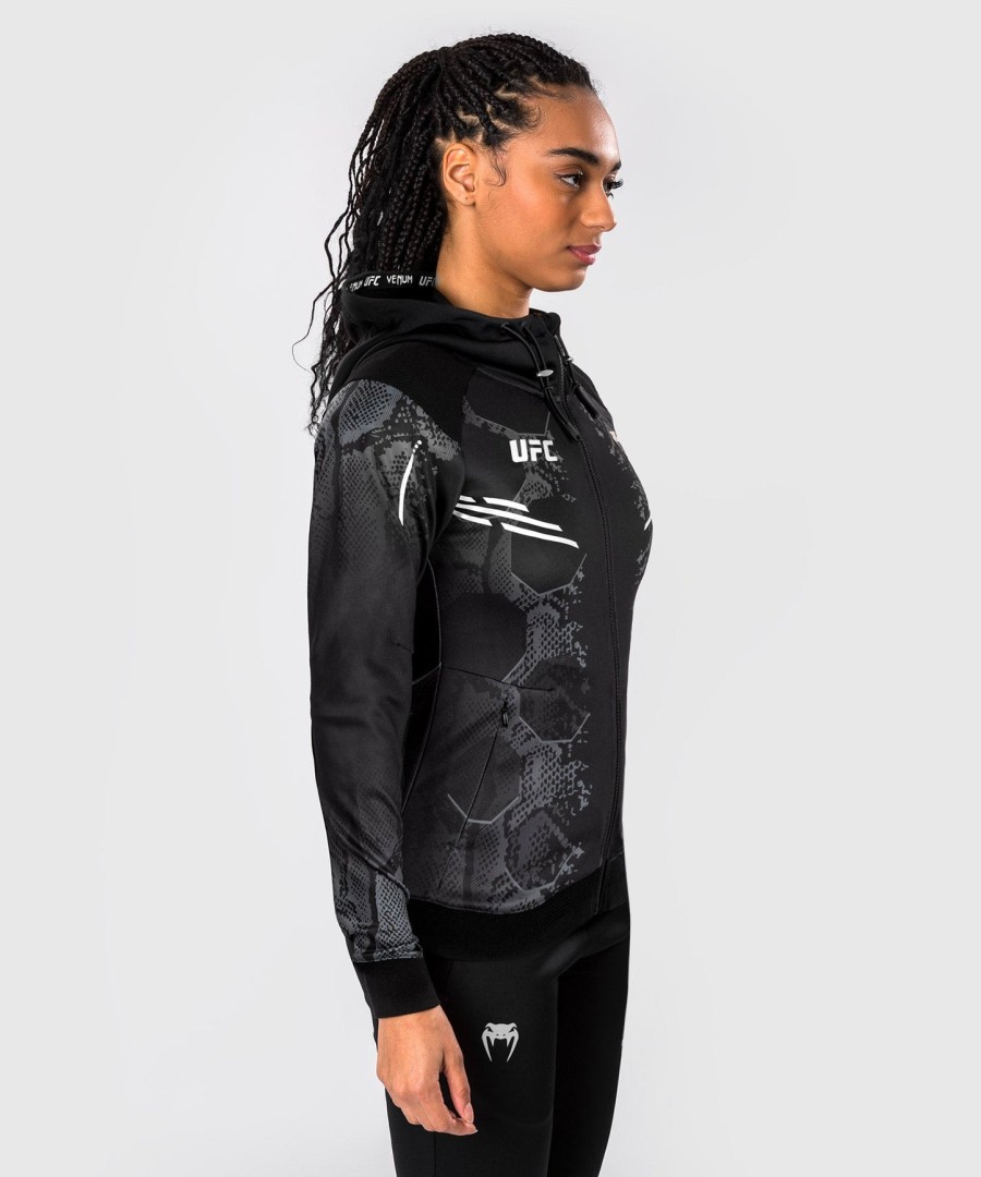 ufc adrenaline by venum authentic fight night women walkout hoodie - black