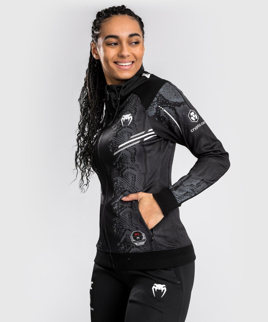 ufc adrenaline by venum authentic fight night women walkout hoodie - black