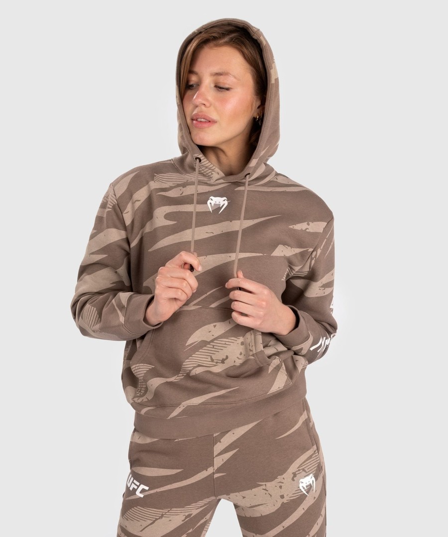 ufc adrenaline by venum fight week women pullover hoodie - desert camo