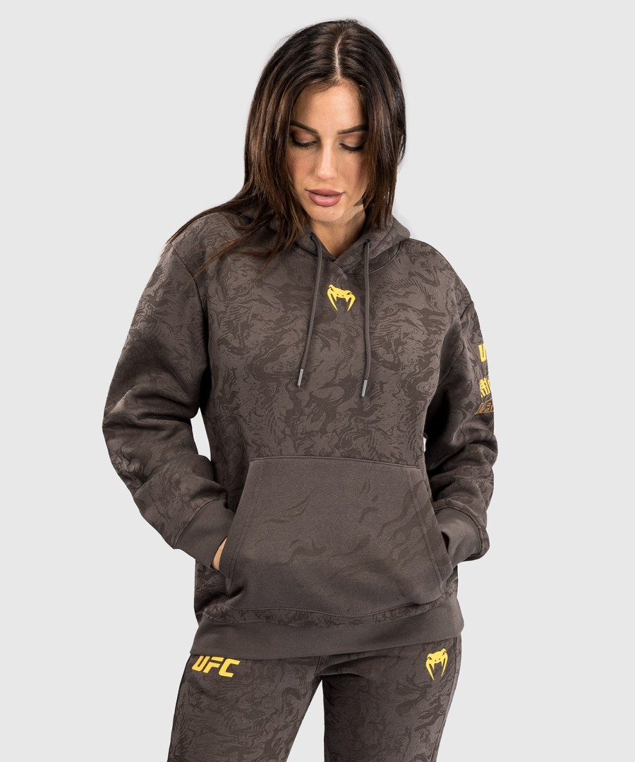 ufc fusion by venum fight week women pullover hoodie - earthen brown