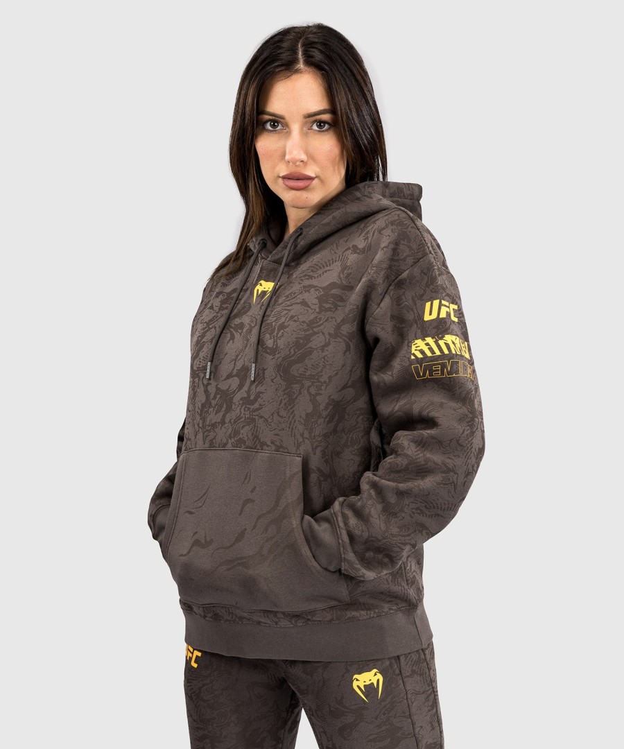 ufc fusion by venum fight week women pullover hoodie - earthen brown