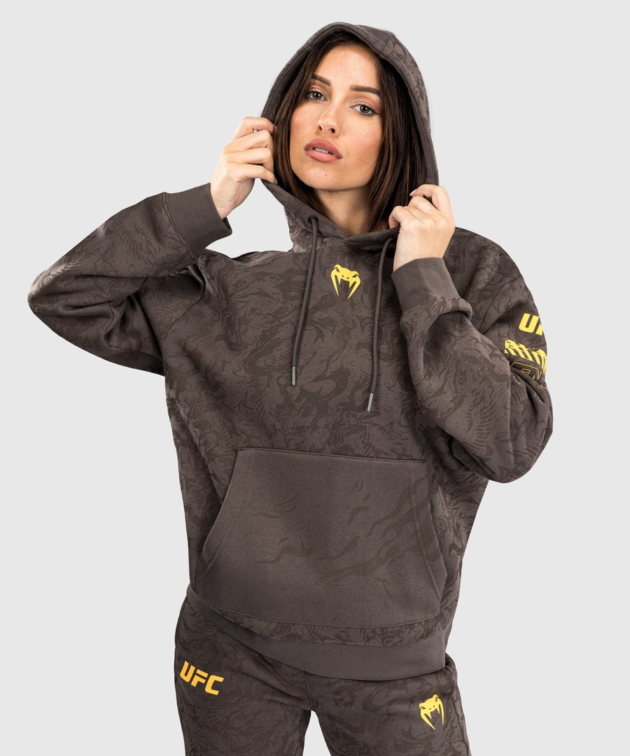 ufc fusion by venum fight week women pullover hoodie - earthen brown
