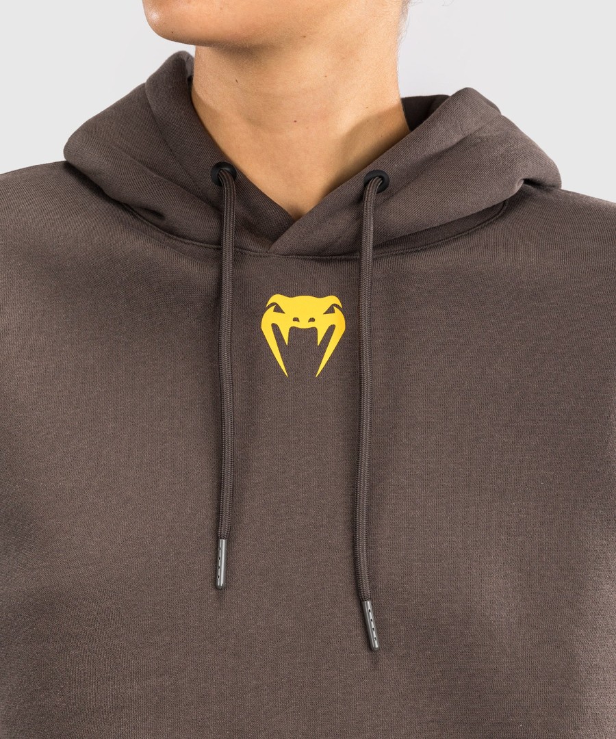 ufc fusion by venum fight week women pullover hoodie - solid earthen brown