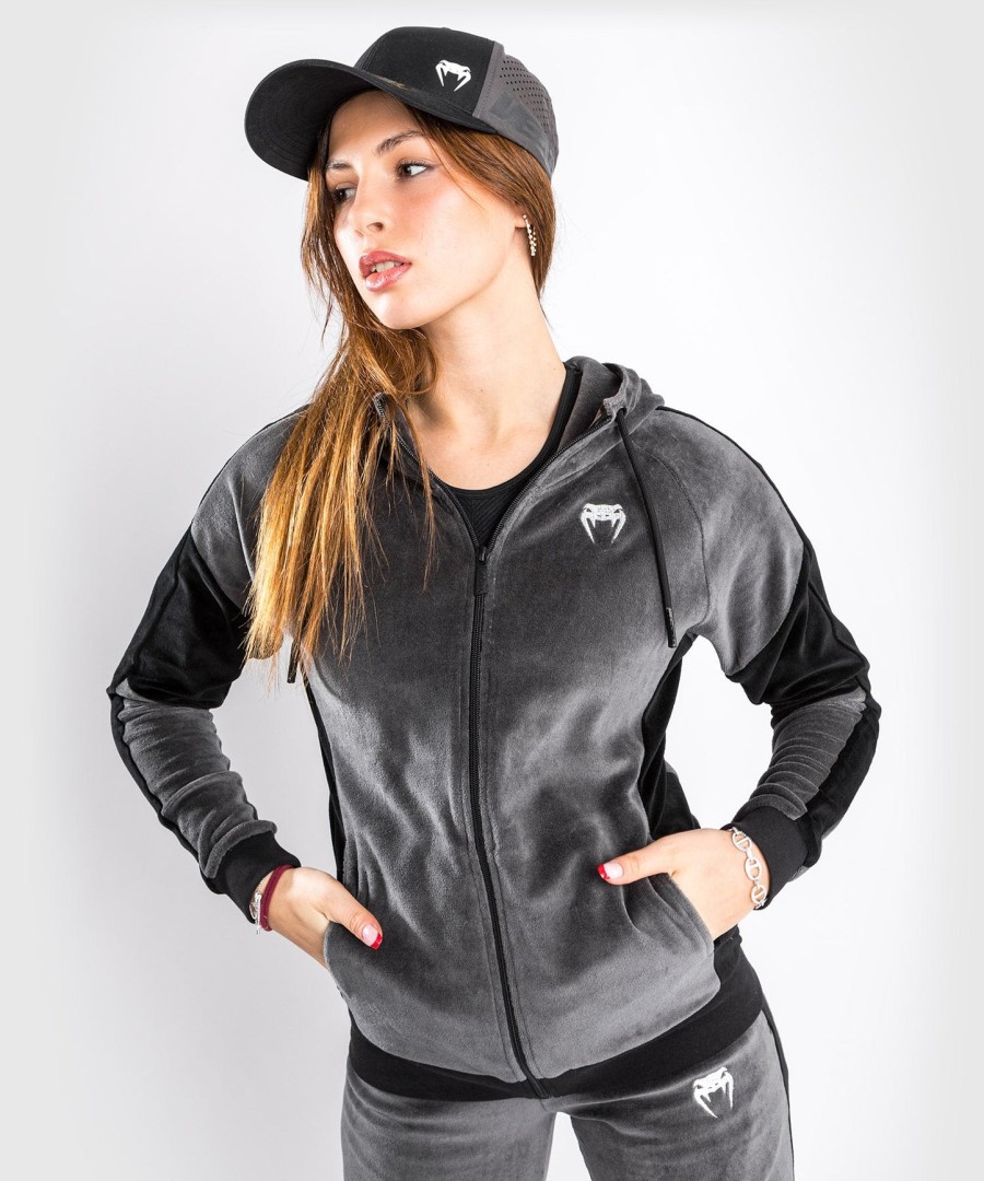 venum camoline 2.0 velvet track jacket - for women - greyblack