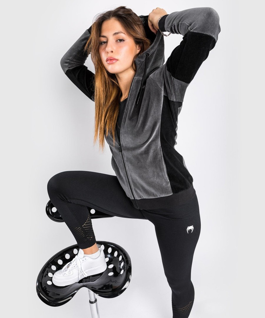 venum camoline 2.0 velvet track jacket - for women - greyblack