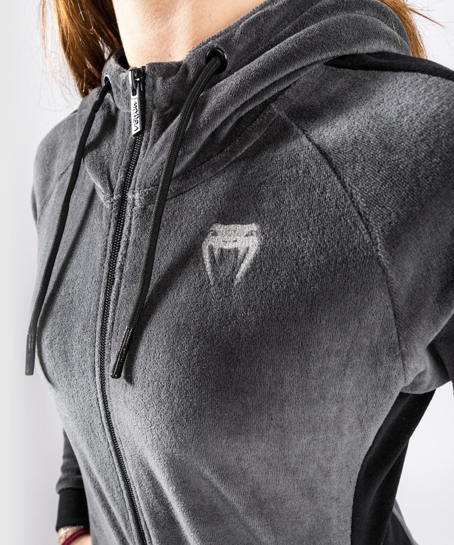 venum camoline 2.0 velvet track jacket - for women - greyblack