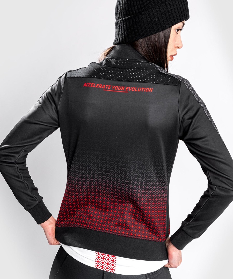 ufc venum performance institute track jacket - for women - blackred