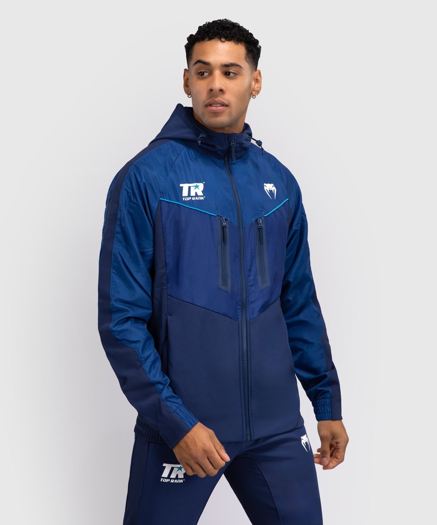 venum x top rank original men full zip hoodie - navy blue